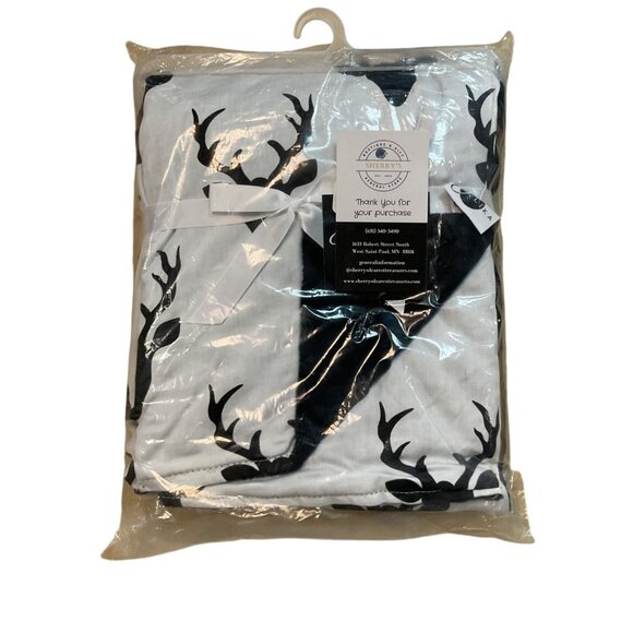 Jikka Baby Blanket Deer Head Print Reversible - Picture 2 of 5